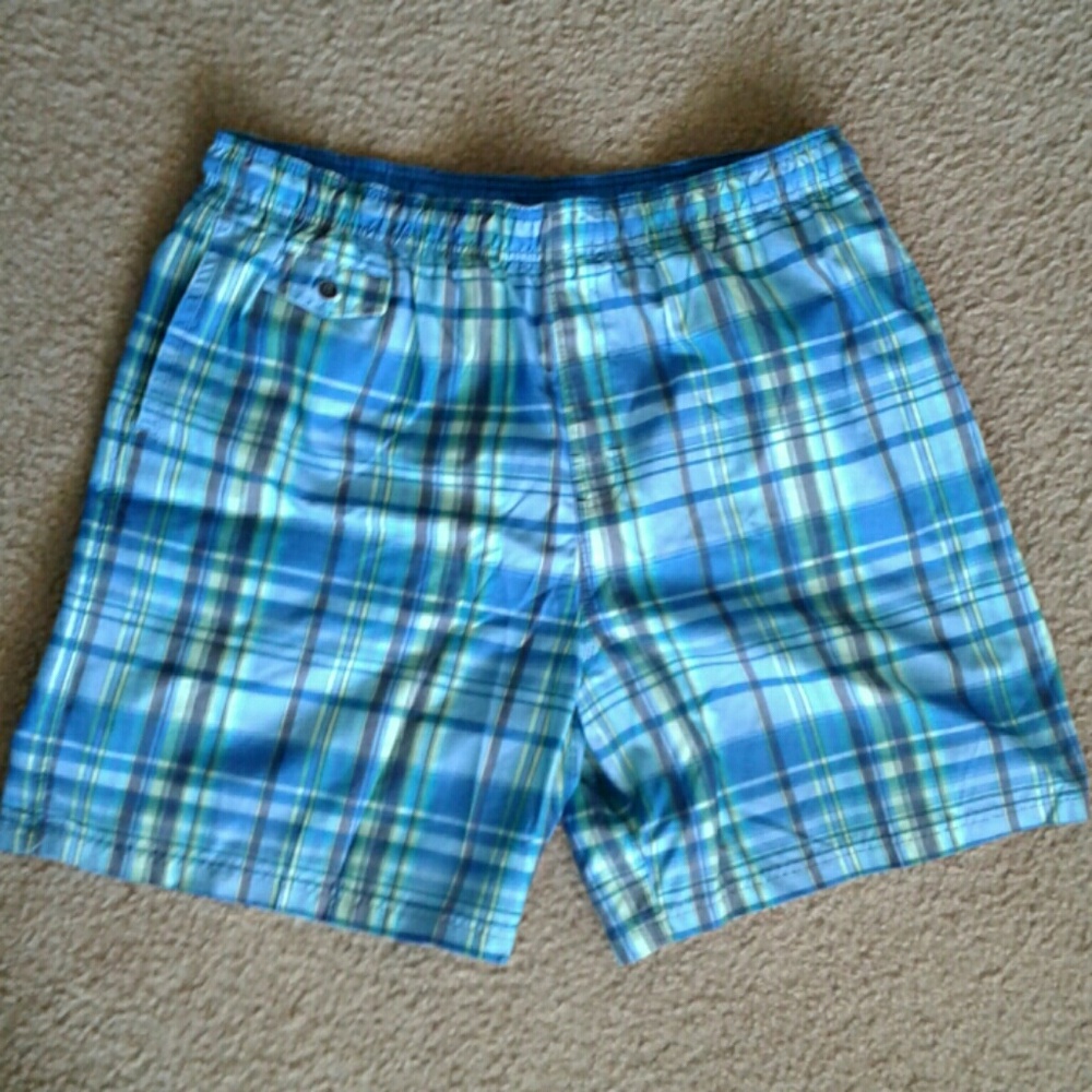 NAT  by Nat Nast mens size XL swimsuit plaid blue